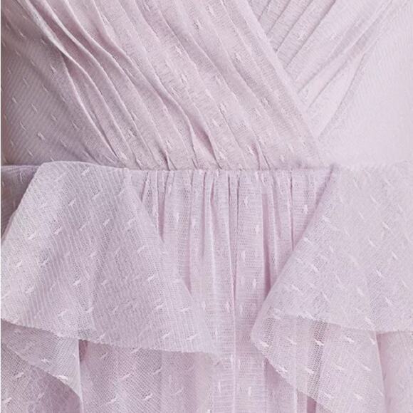 BCBGMAXAZRIA Ruffled Point D'esprit Gown - Picture 3 of 10